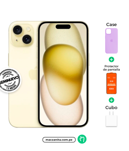 iPhone 15 Amarillo 128 GB | Seminuevo