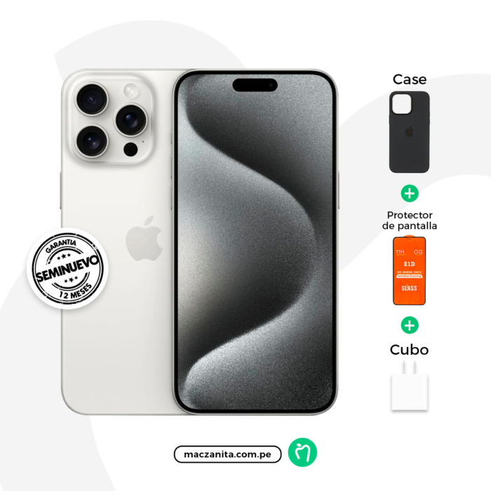 iPhone 15 Pro Max Titanio blanco iPhone 15 Pro Max Titanio