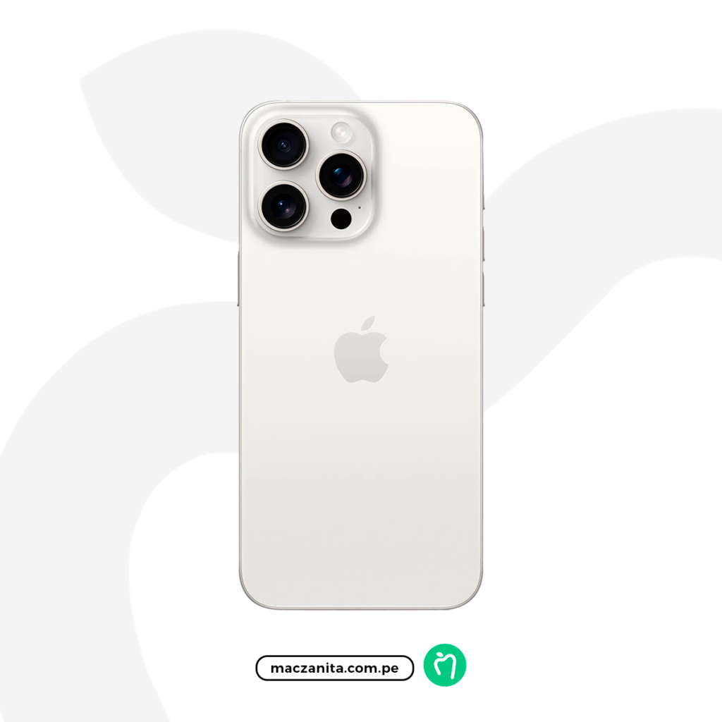 iPhone 15 Pro Max Titanio blanco 256 GB Chip Físico