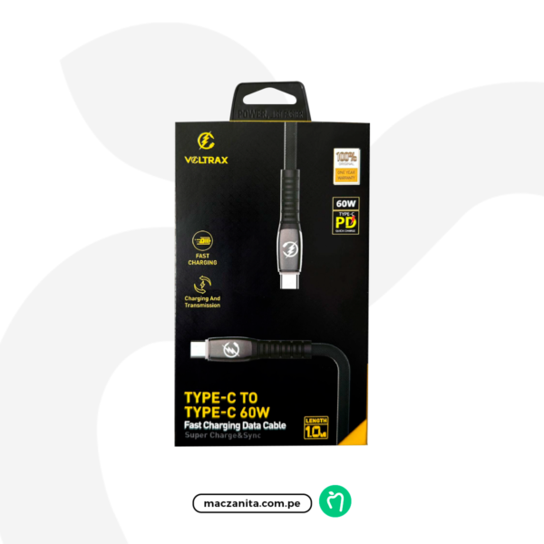 Cable | LED USB-C a USB-C 60W de Maczanita