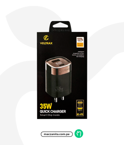 Cargador | LED Dual USB/C 35W  - Voltrax