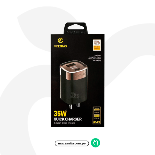 Cargador | LED Dual USB/C 35W  - Voltrax  de Maczanita