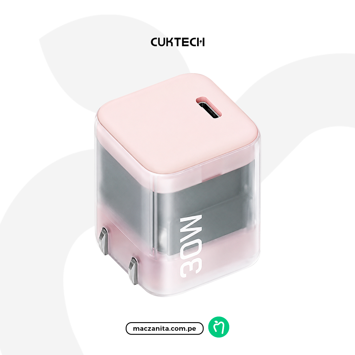 Cargador Cuktech Ac30S Rosa