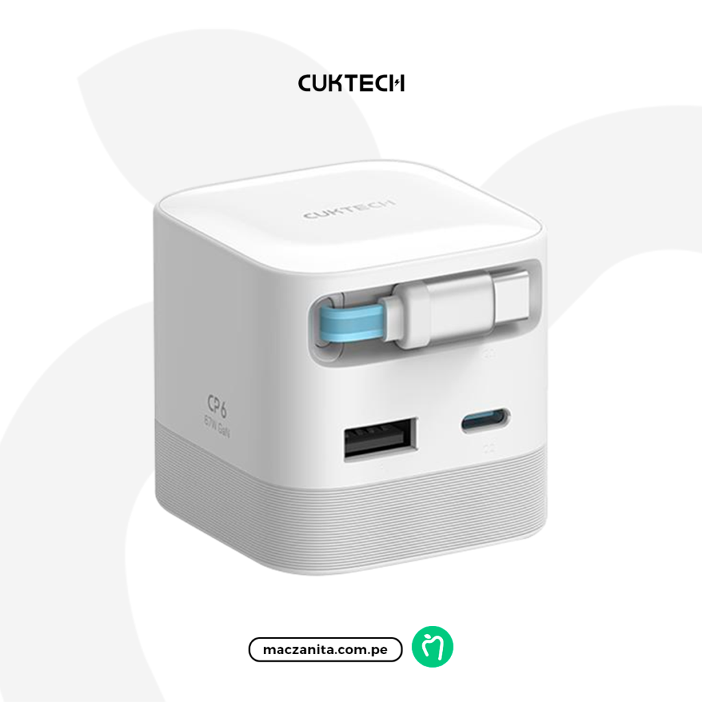 Cargador con Cable Telescopico Ad653W Blanco
