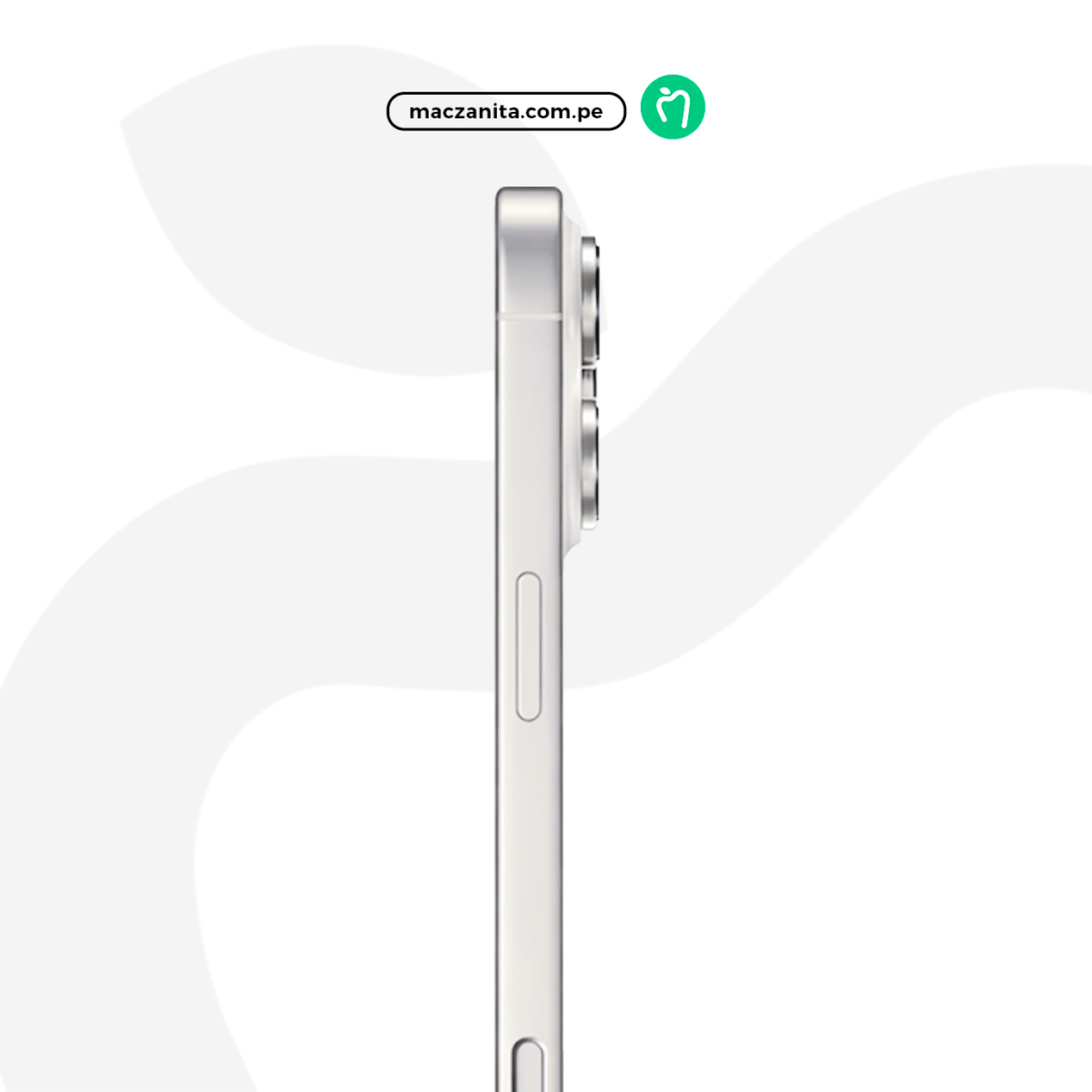 iPhone 16 Pro de 256 GB en color plata, fabricado por Apple, exhibiendo un perfil delgado y cámaras en la parte trasera. El dispositivo es seminuevo, disponible en Perú, con información sobre precio y garantía. iPhone 16 Pro de 256 GB en color plata, fabricado por Apple, exhibiendo un perfil delgado y cámaras en la parte trasera. El dispositivo es seminuevo, disponible en Perú, con información sobre precio y garantía.