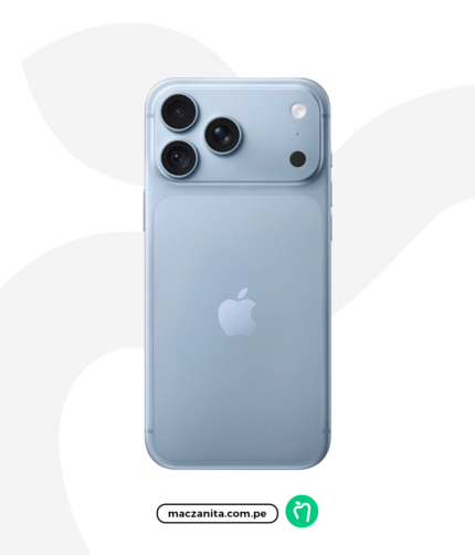 Apple iPhone 18 Pro Max en plata, de 512 GB, con cuerpo de vidrio y marco metálico, visto por la parte trasera con triple cámara y el logo de Apple.